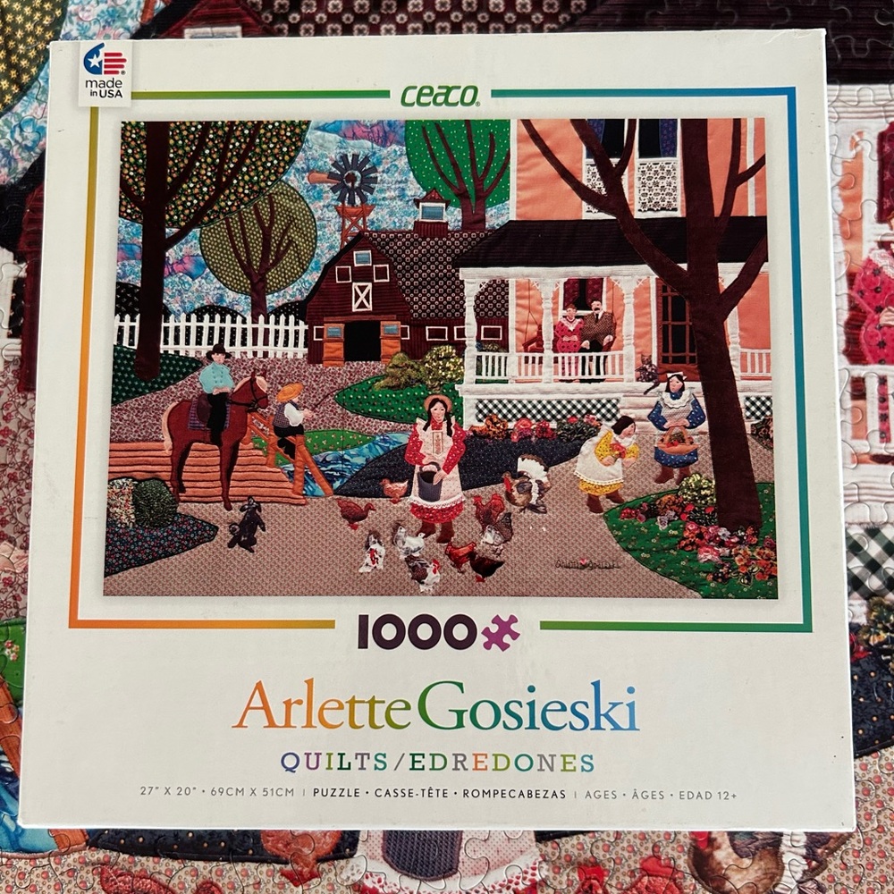 Arlette Gosieski “Quilts” 1000 Piece Ceaco Puzzle